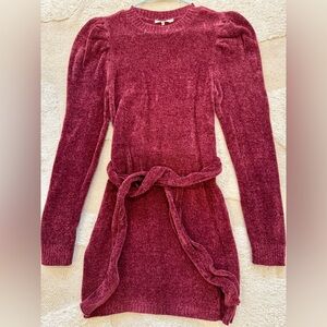 Tularosa Burgundy Sweater Mini Dress, Size M